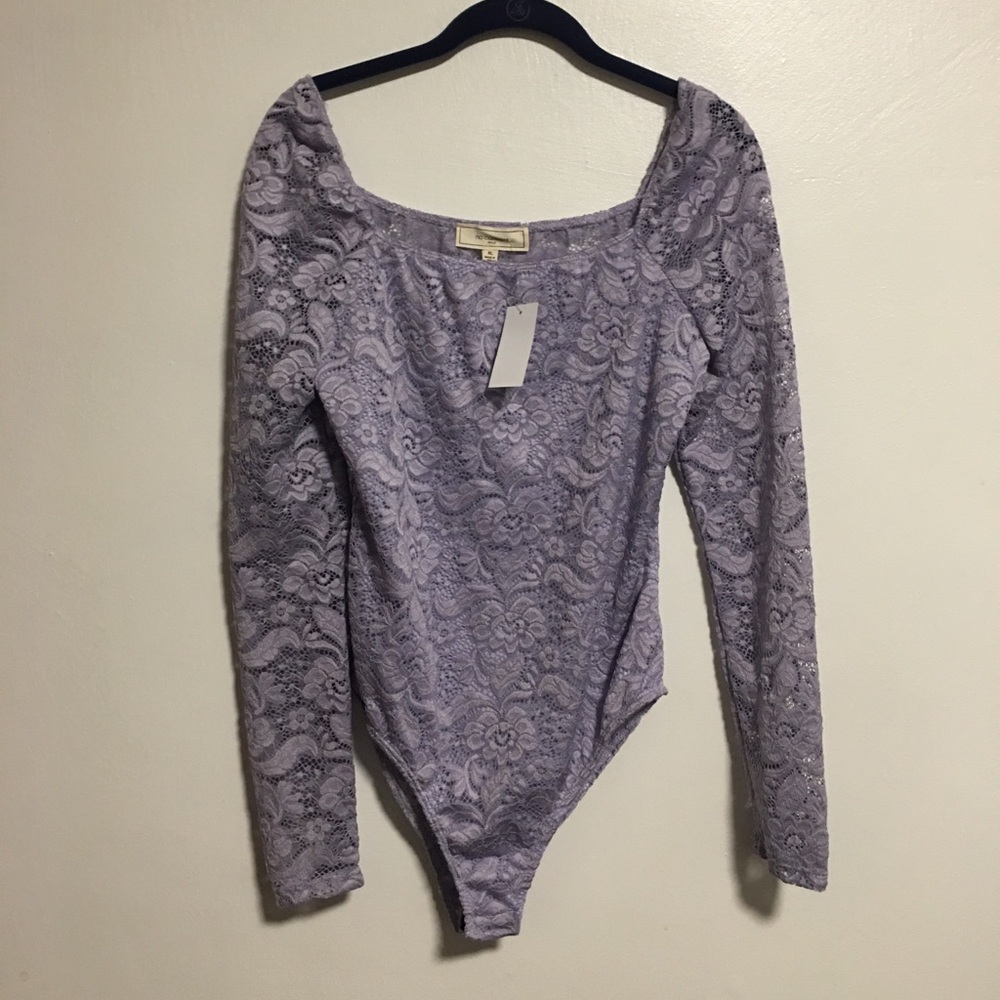NEW with tags No comment embroidery body suit
